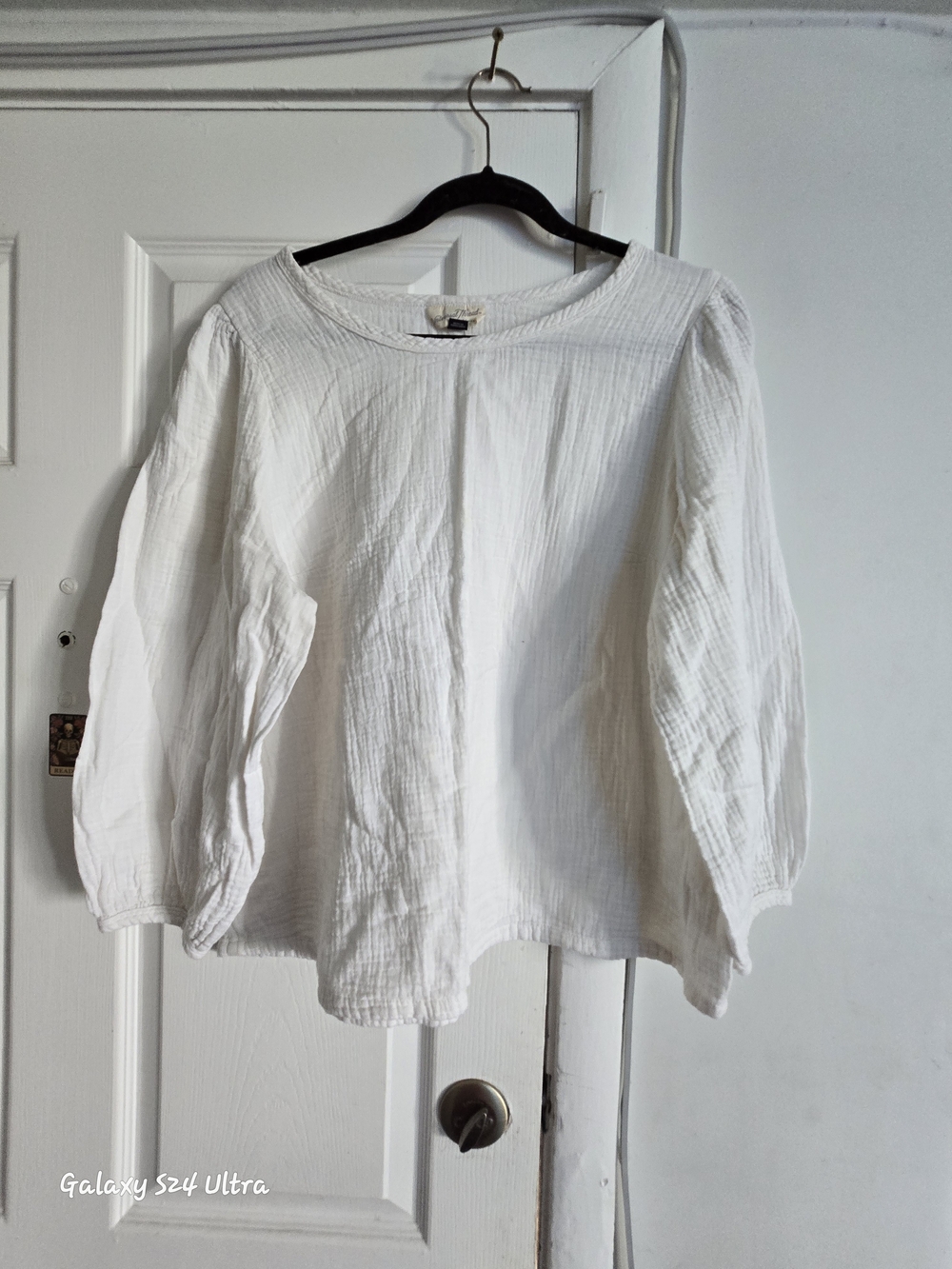 Universal Thread Creme Textured Peasant Blouse Size XXL